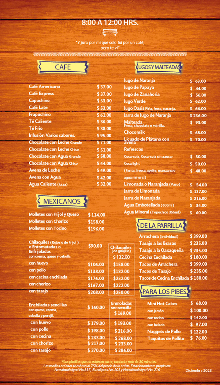 Page 5 - Menu Desayunos